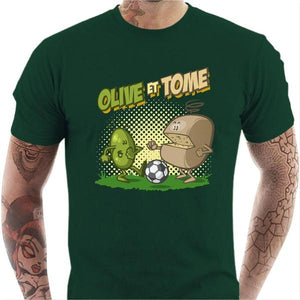 T-shirt geek homme - Olive et Tome - Couleur Vert Bouteille - Taille S