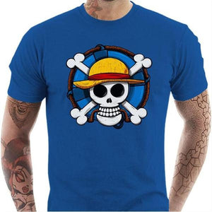 T-shirt geek homme - One Piece Skull - Couleur Bleu Royal - Taille S