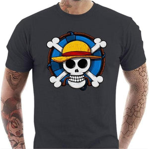 T-shirt geek homme - One Piece Skull - Couleur Gris Foncé - Taille S