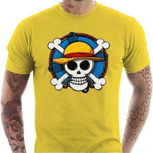 T-shirt geek homme - One Piece Skull - Couleur Jaune - Taille S