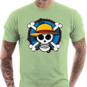 T-shirt geek homme - One Piece Skull - Couleur Tilleul - Taille S