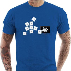 T-shirt geek homme - Pixel Training - Couleur Bleu Royal - Taille S