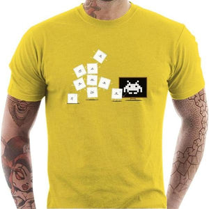 T-shirt geek homme - Pixel Training - Couleur Jaune - Taille S