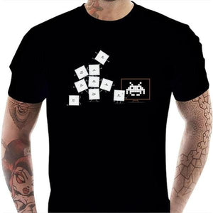 T-shirt geek homme - Pixel Training - Couleur Noir - Taille S