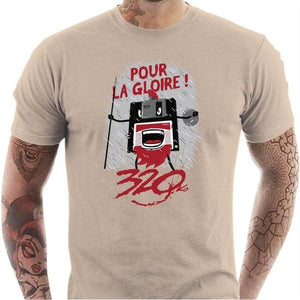 T-shirt geek homme - Pour la gloire ! - Couleur Sable - Taille S