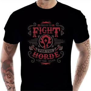 T-shirt geek homme - Pour la horde - Couleur Noir - Taille S