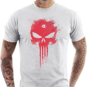 T-shirt geek homme - Punisher - Couleur Blanc - Taille S