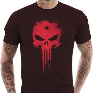 T-shirt geek homme - Punisher - Couleur Chocolat - Taille S