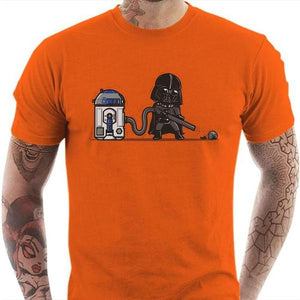 T-shirt geek homme - R2D2 - Couleur Orange - Taille S