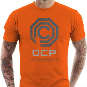 T-shirt geek homme - Robocop - OCP - Couleur Orange - Taille S