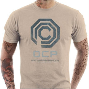 T-shirt geek homme - Robocop - OCP - Couleur Sable - Taille S