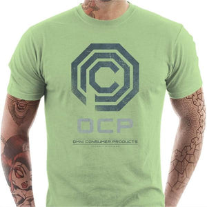 T-shirt geek homme - Robocop - OCP - Couleur Tilleul - Taille S