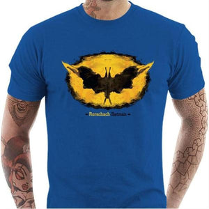 T-shirt geek homme - Rorschach Batman - Couleur Bleu Royal - Taille S
