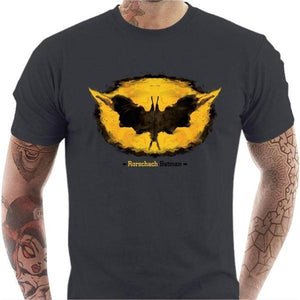 T-shirt geek homme - Rorschach Batman - Couleur Gris Foncé - Taille S