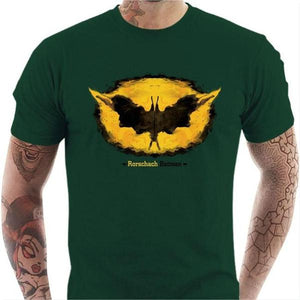 T-shirt geek homme - Rorschach Batman - Couleur Vert Bouteille - Taille S