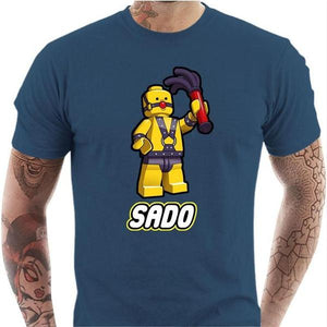 T-shirt geek homme - Sado - Couleur Bleu Gris - Taille S