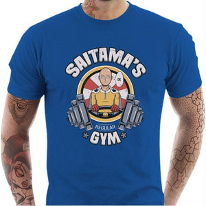 T-shirt geek homme - Saitama’s gym - Couleur Bleu Royal - Taille S
