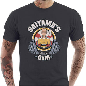 T-shirt geek homme - Saitama’s gym - Couleur Gris Foncé - Taille S