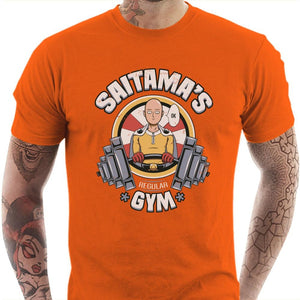 T-shirt geek homme - Saitama’s gym - Couleur Orange - Taille S