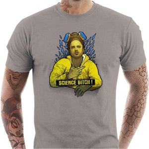 T-shirt geek homme - Science Bitch - Couleur Gris Clair - Taille S