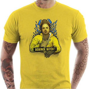 T-shirt geek homme - Science Bitch - Couleur Jaune - Taille S