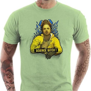 T-shirt geek homme - Science Bitch - Couleur Tilleul - Taille S
