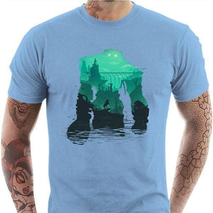 T-shirt geek homme - Shadow of the Colossus - Couleur Ciel - Taille S