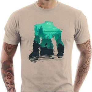 T-shirt geek homme - Shadow of the Colossus - Couleur Sable - Taille S