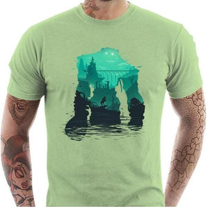 T-shirt geek homme - Shadow of the Colossus - Couleur Tilleul - Taille S