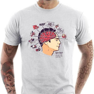 T-shirt geek homme - Sheldon's Brain - Couleur Blanc - Taille S