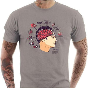 T-shirt geek homme - Sheldon's Brain - Couleur Gris Clair - Taille S
