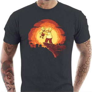 T-shirt geek homme - Simpson King - Couleur Gris Foncé - Taille S