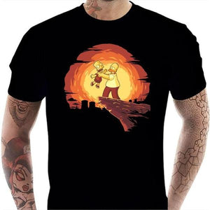 T-shirt geek homme - Simpson King - Couleur Noir - Taille S