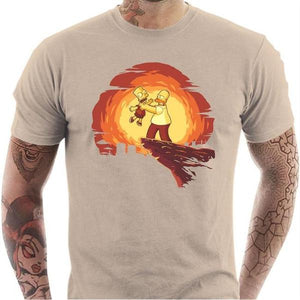 T-shirt geek homme - Simpson King - Couleur Sable - Taille S