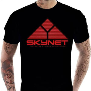 T-shirt geek homme - Skynet - Terminator II - Couleur Noir - Taille S