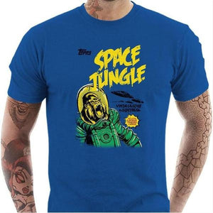 T-shirt geek homme - Space Jungle - Couleur Bleu Royal - Taille S