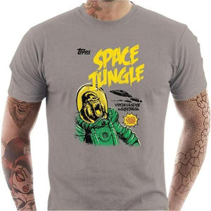 T-shirt geek homme - Space Jungle - Couleur Gris Clair - Taille S