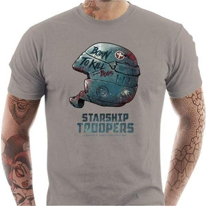 T-shirt geek homme - Starship Troopers - Couleur Gris Clair - Taille S