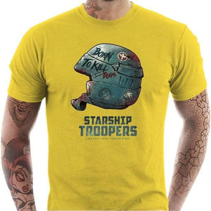 T-shirt geek homme - Starship Troopers - Couleur Jaune - Taille S