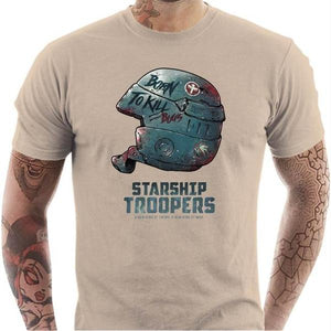 T-shirt geek homme - Starship Troopers - Couleur Sable - Taille S