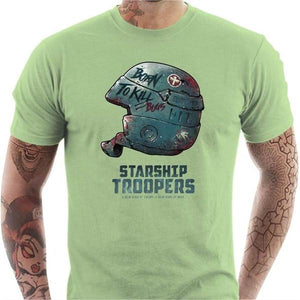 T-shirt geek homme - Starship Troopers - Couleur Tilleul - Taille S