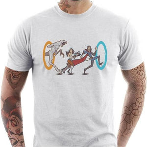 T-shirt geek homme - Stranger Portal - Couleur Blanc - Taille S