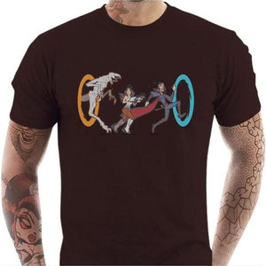 T-shirt geek homme - Stranger Portal - Couleur Chocolat - Taille S