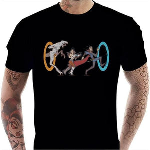 T-shirt geek homme - Stranger Portal - Couleur Noir - Taille S