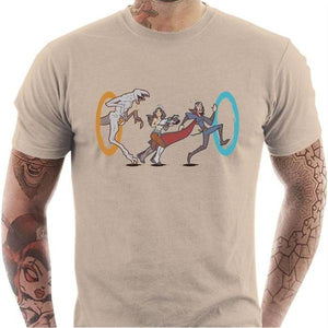 T-shirt geek homme - Stranger Portal - Couleur Sable - Taille S
