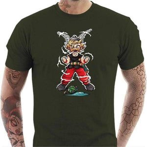 T-shirt geek homme - Super Gaulois ! - Couleur Army - Taille S