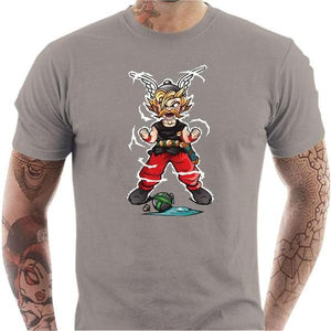 T-shirt geek homme - Super Gaulois ! - Couleur Gris Clair - Taille S