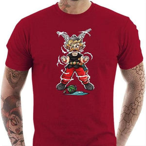 T-shirt geek homme - Super Gaulois ! - Couleur Rouge Tango - Taille S