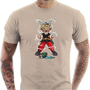 T-shirt geek homme - Super Gaulois ! - Couleur Sable - Taille S