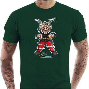 T-shirt geek homme - Super Gaulois ! - Couleur Vert Bouteille - Taille S